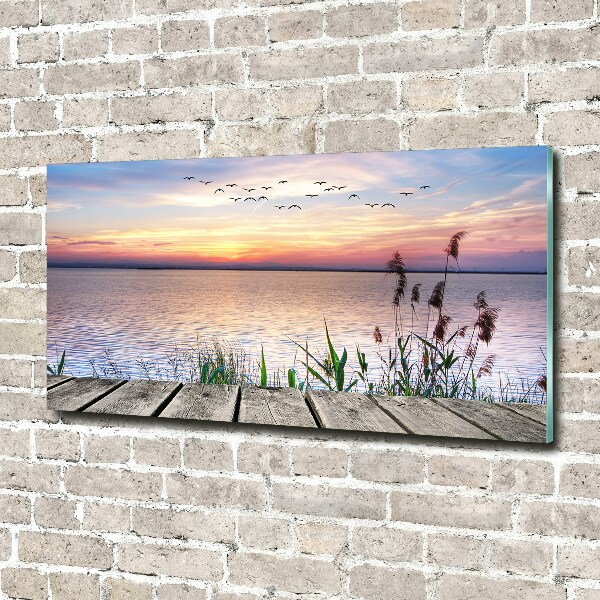 Foto en cristal de alta calidad con impresión uv horizontal Lago Oeste