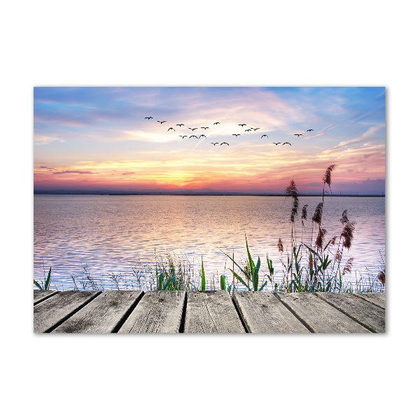 Foto en cristal de alta calidad con impresión uv horizontal Lago Oeste