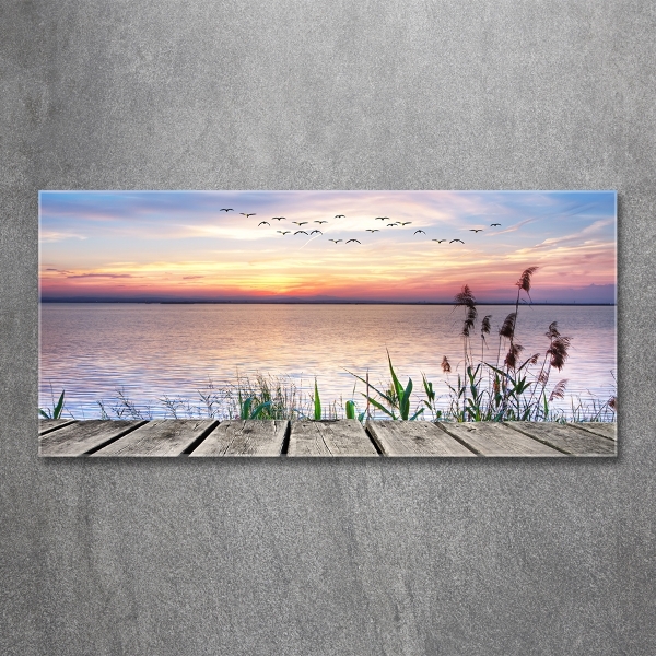 Foto en cristal de alta calidad con impresión uv horizontal Lago Oeste