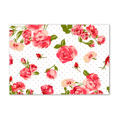 Impresión en cristal con acabado brillante horizontal Rosas