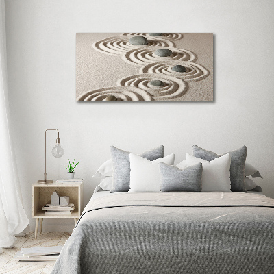 Foto-obraz szklany Kamienie zen piasek