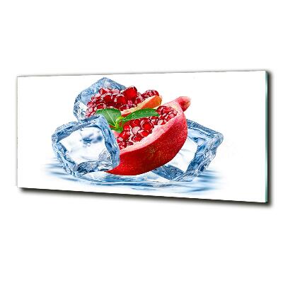 Foto en cristal de alta calidad con impresión uv horizontal Granada con hielo