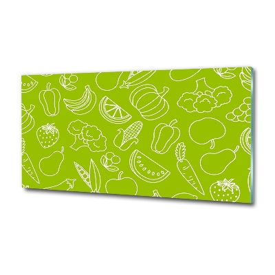 Foto en cristal de alta calidad con impresión uv horizontal Frutas y verduras