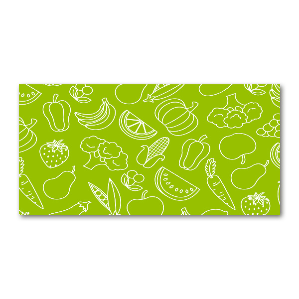 Foto en cristal de alta calidad con impresión uv horizontal Frutas y verduras