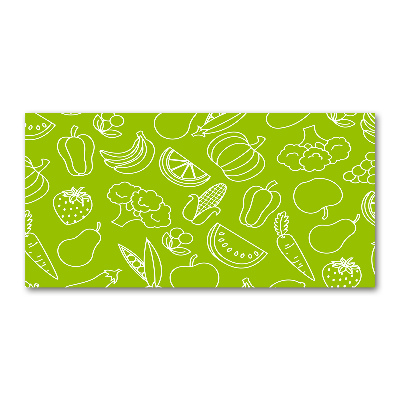 Foto en cristal de alta calidad con impresión uv horizontal Frutas y verduras