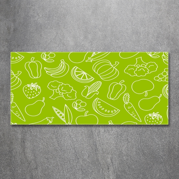 Foto en cristal de alta calidad con impresión uv horizontal Frutas y verduras