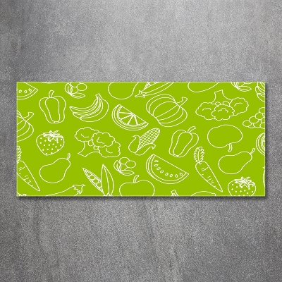 Foto en cristal de alta calidad con impresión uv horizontal Frutas y verduras