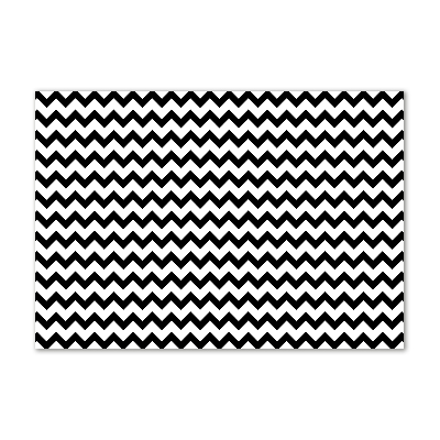 Cuadro de cristal templado moderno horizontal Zigzags