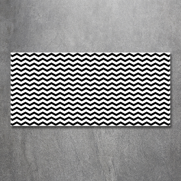 Cuadro de cristal templado moderno horizontal Zigzags