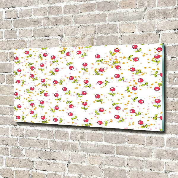 Impresión en cristal con acabado brillante horizontal Guindas