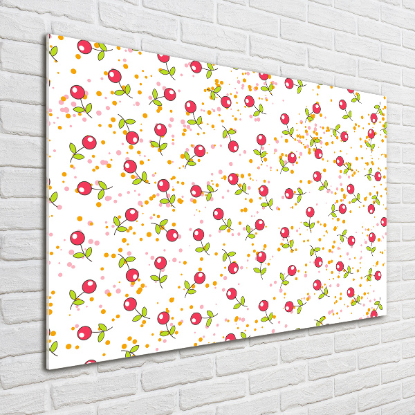 Impresión en cristal con acabado brillante horizontal Guindas