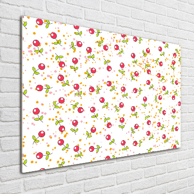 Impresión en cristal con acabado brillante horizontal Guindas