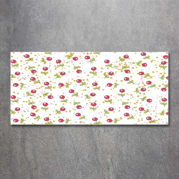 Impresión en cristal con acabado brillante horizontal Guindas