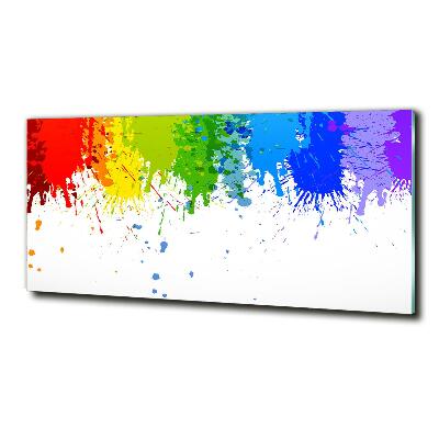 Foto en cristal de alta calidad con impresión uv horizontal Manchas de arcoíris