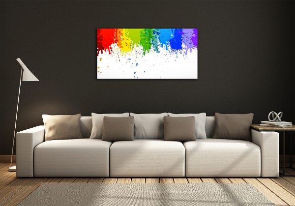 Foto en cristal de alta calidad con impresión uv horizontal Manchas de arcoíris