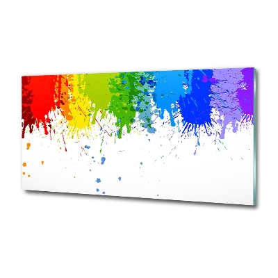Foto en cristal de alta calidad con impresión uv horizontal Manchas de arcoíris