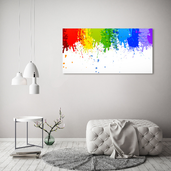 Foto en cristal de alta calidad con impresión uv horizontal Manchas de arcoíris