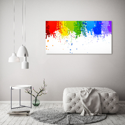 Foto en cristal de alta calidad con impresión uv horizontal Manchas de arcoíris