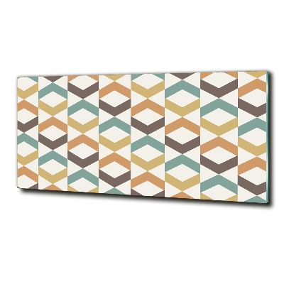 Cuadro decorativo de vidrio para salón horizontal Fondo retro