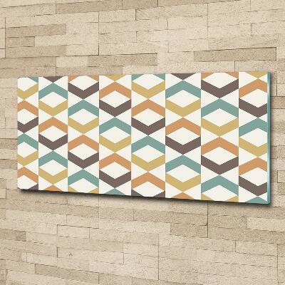 Cuadro decorativo de vidrio para salón horizontal Fondo retro