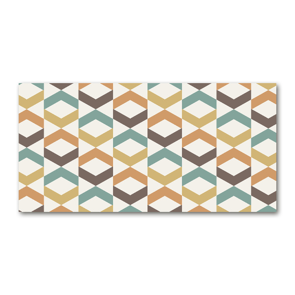 Cuadro decorativo de vidrio para salón horizontal Fondo retro