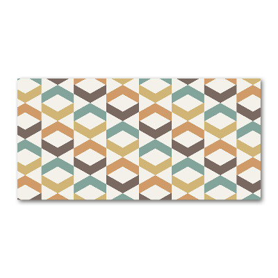 Cuadro decorativo de vidrio para salón horizontal Fondo retro