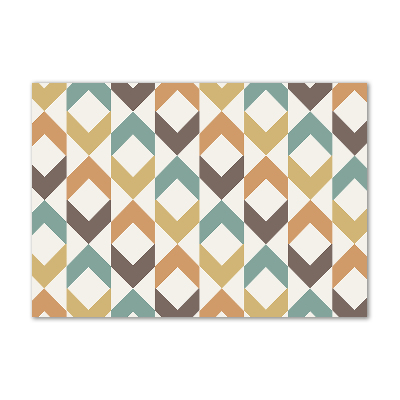 Cuadro decorativo de vidrio para salón horizontal Fondo retro