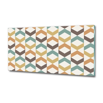 Cuadro decorativo de vidrio para salón horizontal Fondo retro