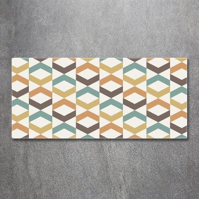 Cuadro decorativo de vidrio para salón horizontal Fondo retro