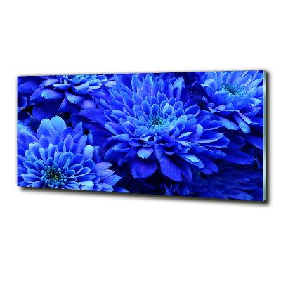 Foto en cristal de alta calidad con impresión uv horizontal Aster azul