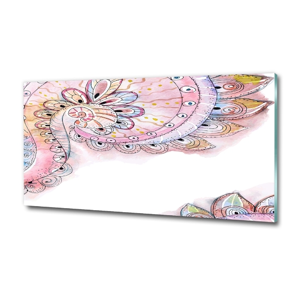 Cuadro decorativo de vidrio para salón horizontal Patrón abstracto