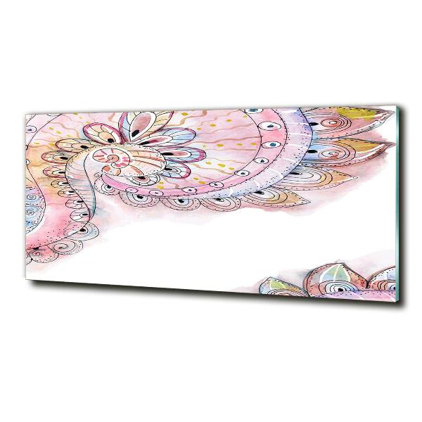 Cuadro decorativo de vidrio para salón horizontal Patrón abstracto