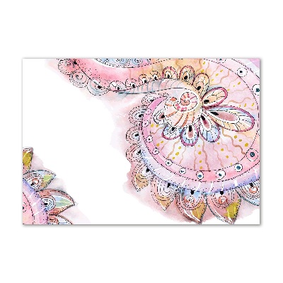 Cuadro decorativo de vidrio para salón horizontal Patrón abstracto