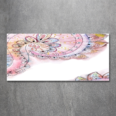 Cuadro decorativo de vidrio para salón horizontal Patrón abstracto