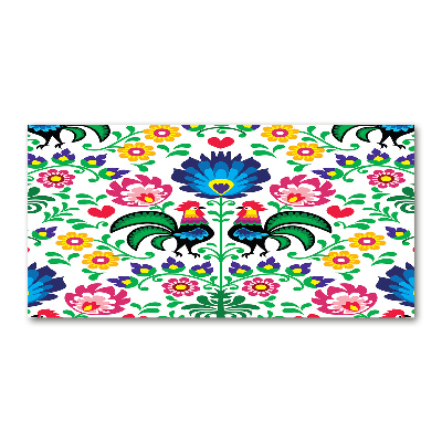 Cuadro de cristal templado moderno horizontal Patrón étnico