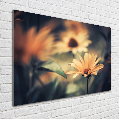 Foto en cristal de alta calidad con impresión uv horizontal flor de primavera