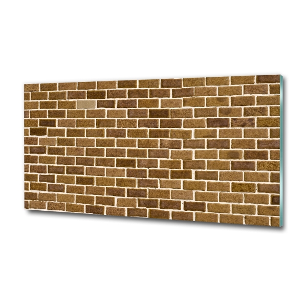 Cuadro de cristal templado moderno horizontal pared de ladrillos