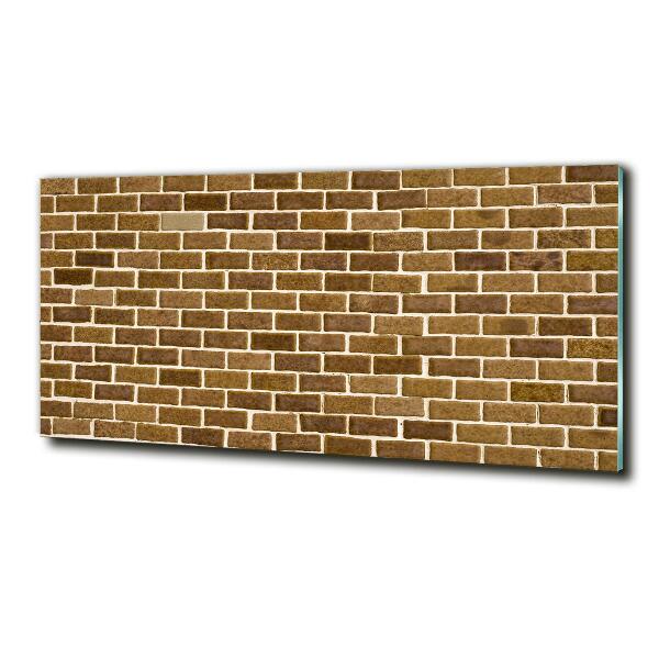 Cuadro de cristal templado moderno horizontal pared de ladrillos