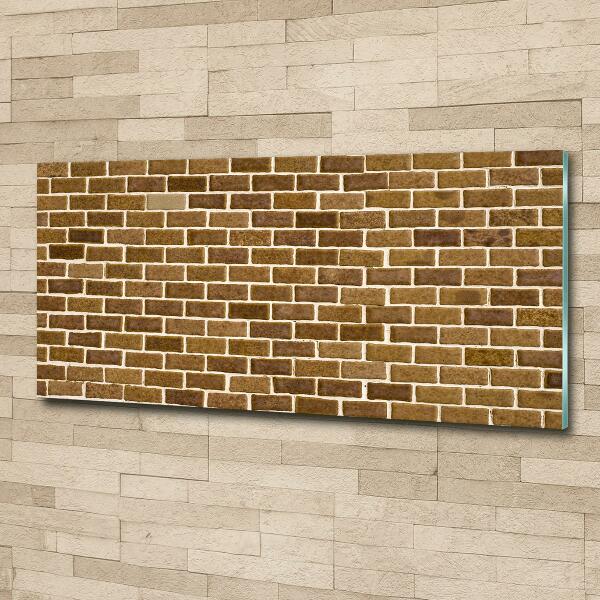 Cuadro de cristal templado moderno horizontal pared de ladrillos