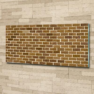 Cuadro de cristal templado moderno horizontal pared de ladrillos