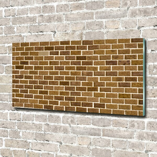 Cuadro de cristal templado moderno horizontal pared de ladrillos