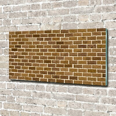Cuadro de cristal templado moderno horizontal pared de ladrillos