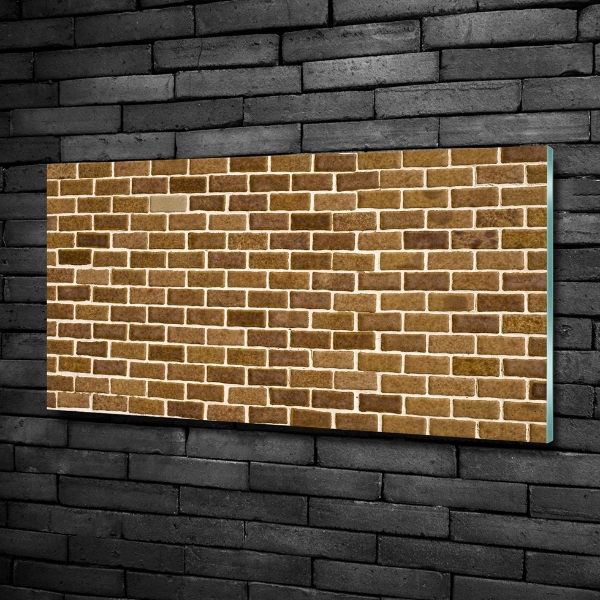 Cuadro de cristal templado moderno horizontal pared de ladrillos