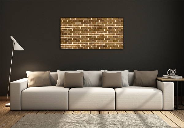 Cuadro de cristal templado moderno horizontal pared de ladrillos