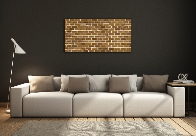 Cuadro de cristal templado moderno horizontal pared de ladrillos