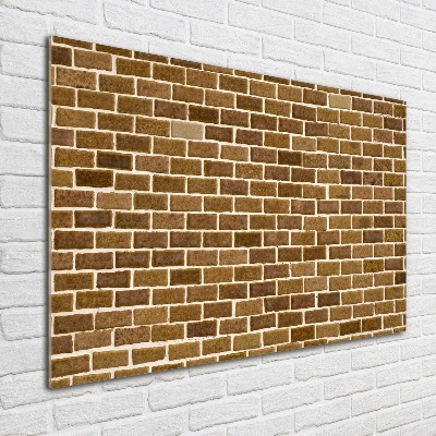 Cuadro de cristal templado moderno horizontal pared de ladrillos