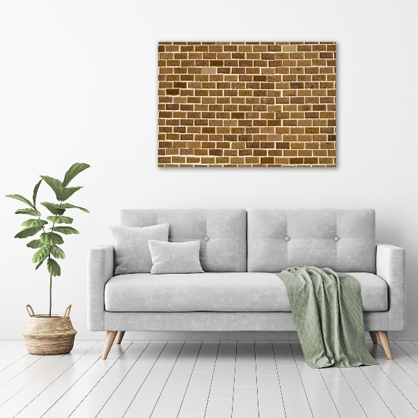 Cuadro de cristal templado moderno horizontal pared de ladrillos