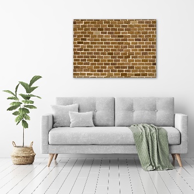 Cuadro de cristal templado moderno horizontal pared de ladrillos