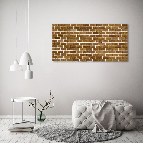 Cuadro de cristal templado moderno horizontal pared de ladrillos