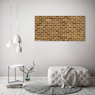 Cuadro de cristal templado moderno horizontal pared de ladrillos